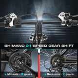 Ancheer 26'' Electric Mountain Bike For Adult, 36v 10.4ah Removable Lithium-Ion