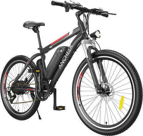 Ancheer 26'' Electric Mountain Bike For Adult, 36v 10.4ah Removable Lithium-Ion